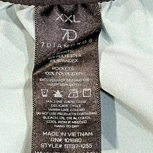 7Diamonds Solid Core Drawstring Active 7" Short Seafoam Green Mens size XXL - Picture 10 of 16